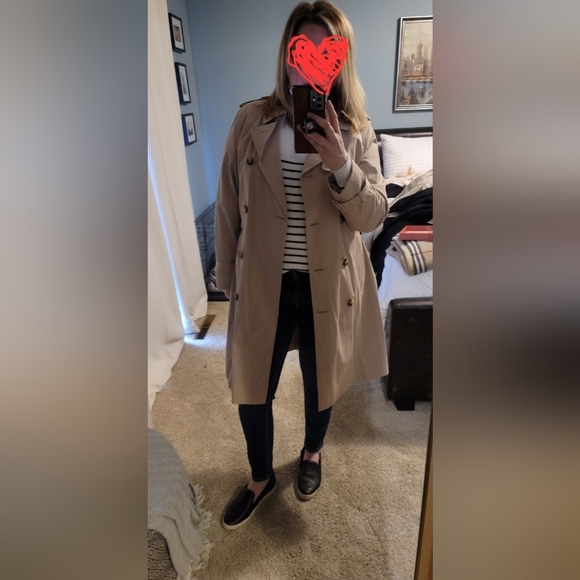 Marks & Spencer M&S Collection Double-Breasted Trench Coat in Sand,   US 14/UK18 - Picture 8 of 8